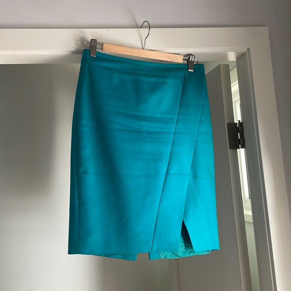 Turquoise pencil skirt